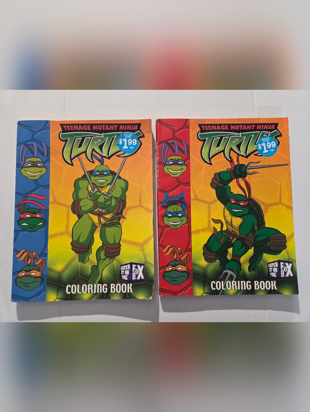 (5/$25) Teenage Mutant Ninja Turtles TMNT Coloring Books 2004